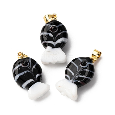 Handmade Lampwork Pendants LAMP-A007-01G-02-05-1