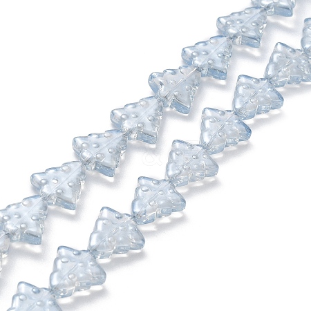 Transparent Electroplate Glass Beads Strands EGLA-C002-PL01-1