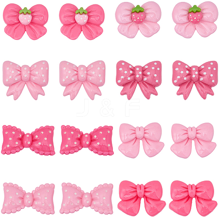 48Pcs 8 Styles Opaque Resin Cabochon RESI-BM0001-03-1