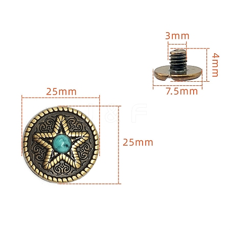 Alloy Decorative Buttons PW-WG1200D-04-1