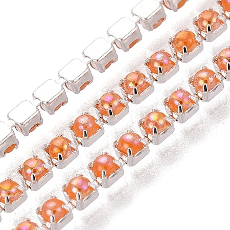Iron & ABS Plastic Imitation Pearl Tennis Chains CH-Q006-01A-08-1