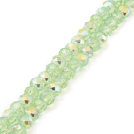 Baking Painted Transparent Glass Beads Strands DGLA-A034-J6mm-B02-1