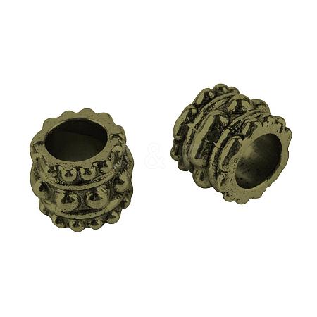 Tibetan Style Alloy European Beads TIBEP-S298-001AB-LF-1