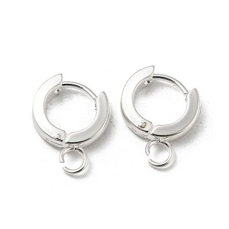 201 Stainless Steel Huggie Hoop Earrings Findings STAS-A167-01I-S-1