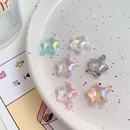 Transparent Acrylic Pendants MACR-K341-09-1