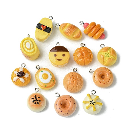 Opaque Resin Pendants X1-RESI-P038-A01-1
