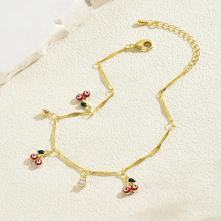 Bohemian Style Brass Pendant Anklet for Women BO4646-1