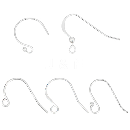10 Pairs 5 Style 925 Sterling Silver Earring Hooks STER-BBC0006-08-1