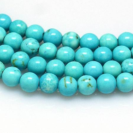 Natural Howlite Beads Strands X-TURQ-G103-4mm-01-1