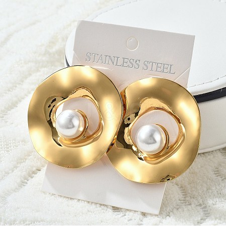 304 Stainless Steel Stud Earrings EJEW-Z084-16G-1