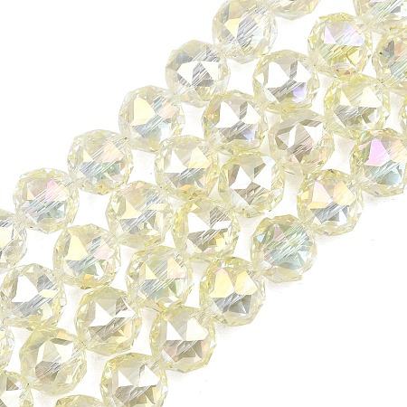 Transparent Electroplate Glass Beads Strands EGLA-N002-34C-B03-1