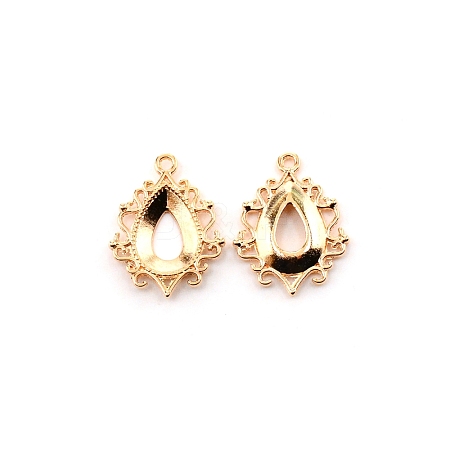 Electroplating Zinc Alloy Pendant Cabochon Settings FIND-WH0005-63KCG-1