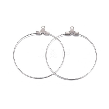 Non-Tarnish 316 Surgical Stainless Steel Hoop Earring Findings X-STAS-P238-09P-04-1