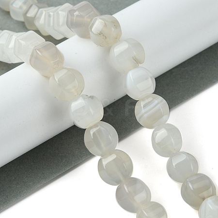 Natural White Agate Beads Strands G-H023-A19-01-1