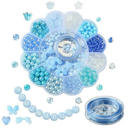 Acrylic Bead Flowers/Stars/Hearts/Bowknot OACR-FS0001-67C-1