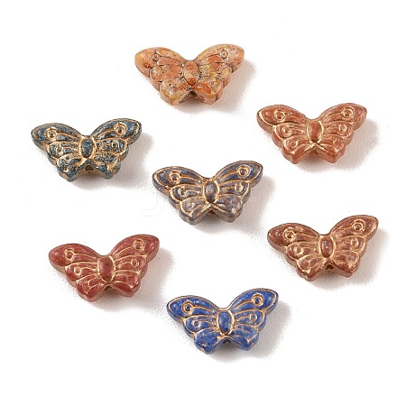 Baking Paint Glass Beads DGLA-G004-01G-1