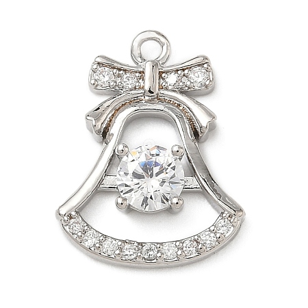 Brass Micro Pave Cubic Zirconia Pendants KK-H521-02C-P-1