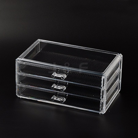 3 Compartments Plastic Jewelry Storage Boxes OBOX-O002-05-1