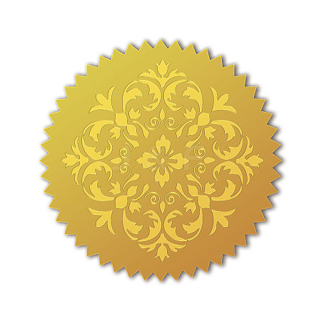 Self Adhesive Gold Foil Embossed Stickers DIY-WH0211-365-1