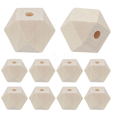 36Pcs Wood Beads WOOD-SP0001-51A-1