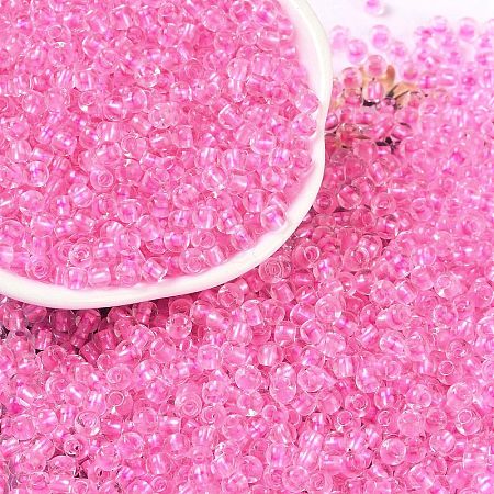 Transparent Inside Colours Glass Seed Beads SEED-A032-04P-1