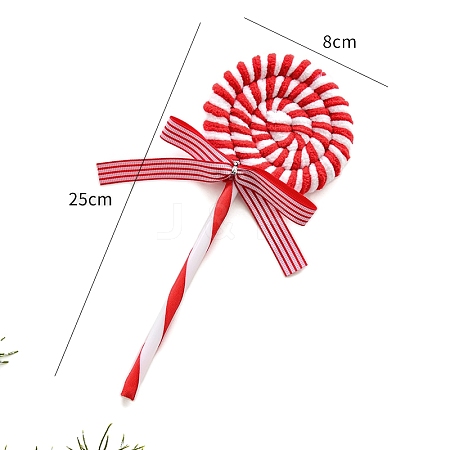 Christmas Cloth Stripe Candy Pendant Decorations PW-WG1E18D-02-1