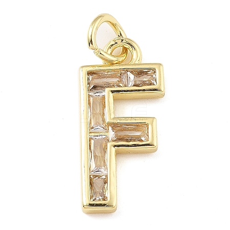 Brass Micro Pave Cubic Zirconia Pendants KK-V014-01G-06-1