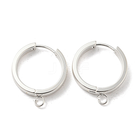 201 Stainless Steel Huggie Hoop Earrings Findings STAS-A167-01V-S-1