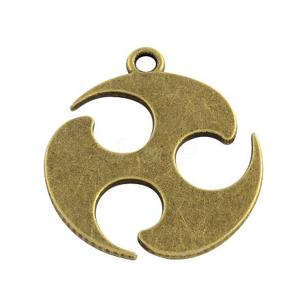 Tibetan Style Alloy Steampunk Pendants X-TIBEP-Q041-051AB-NR-1