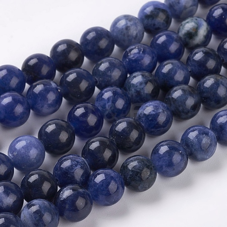 Natural Sodalite Beads Strands G-E110-8mm-3-1