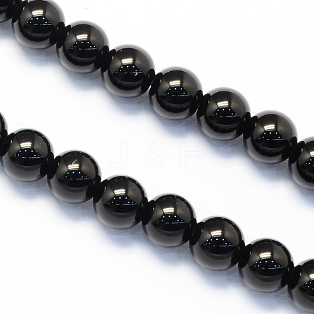 Round Natural Dyed & Heated Black Onyx Beads Strands LS-G-S119-8mm-1