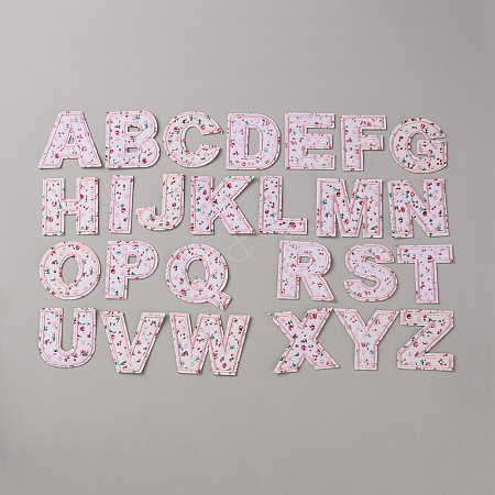 26Pcs Polyester Embroidery Cloth Self-adhesive Patch PATC-TAC0009-08-1