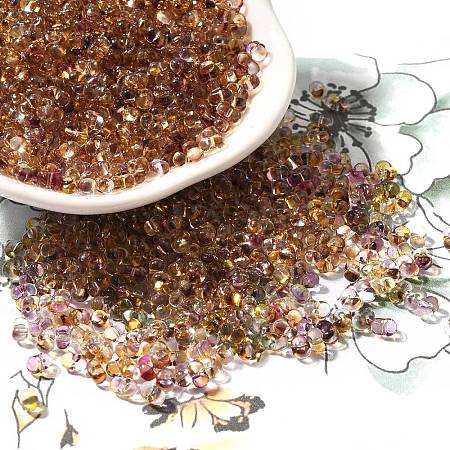 Transparent Baking Paint Glass Seed Beads SEED-A033-06A-02-1