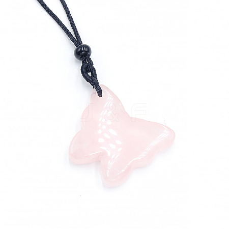 Natural Rose Quartz Pendants PW-WG89BED-10-1