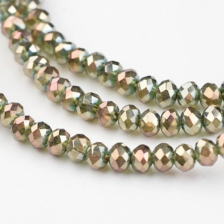 Electroplate Glass Beads Strands EGLA-P018-2mm-FR-B08-1