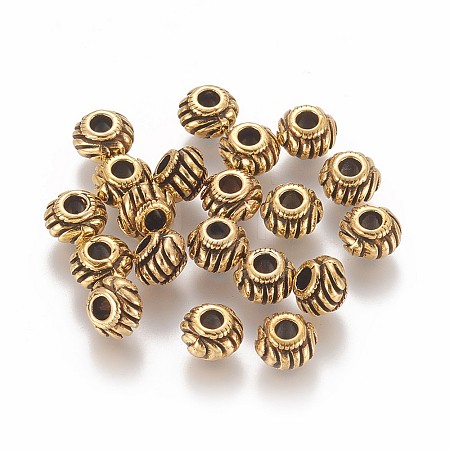 Tibetan Style Spacer Beads TIBEB-Q39-AG-FF-1