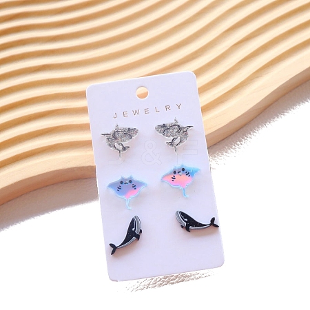 Acrylic Stud Earrings for Women PW-WGA7F7E-01-1