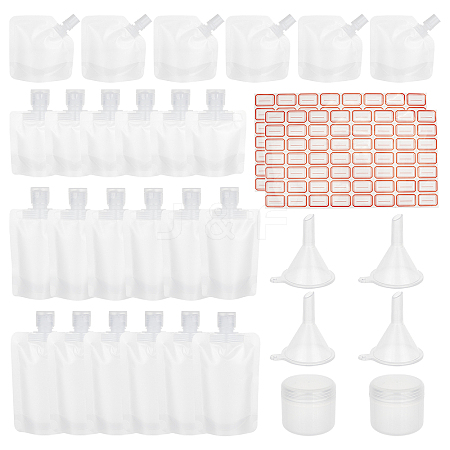   24Pcs PET Plastic Empty Refillable Travel Bags ABAG-PH0001-05-1