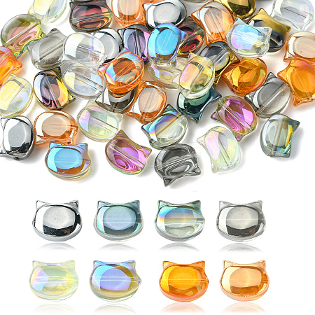 40Pcs 8 Colors Electroplate Glass Beads FIND-FS0002-80-1