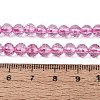 Dyed Transparent Crackle Glass Beads Strands GLAA-Q108-01A-A07-4