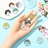 10Pcs 10 Styles Chakra Natural Mixed Stone Tree fo Life Pendants G-YW0002-31-4