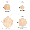 Olycraft Flat Round Wooden Boards for Painting AJEW-OC0001-96-2