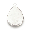 Tarnish Resistant 201 Stainless Steel Pendant Cabochon Settings LS-X-STAS-S057-34-2