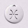Non-Tarnish 304 Stainless Steel Charms STAS-F246-01C-1