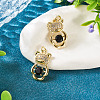 2Pcs Brass Micro Pave Cubic Zirconia Pendants KK-TA0002-81C-4
