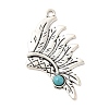 Retro Alloy Big Pendants TIBEP-L020-02AS-1
