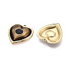 304 Stainless Steel and Enamel Pendants STAS-T068-87G-2