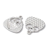 Rhodium Plated 925 Sterling Silver Charms STER-C003-15P-2
