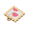 304 Stainless Steel Enamel Pendants STAS-R169-03B-G-2