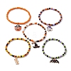 5Pcs Glass Seed Beaded Stretch Bracelets Sets BJEW-JB10939-1